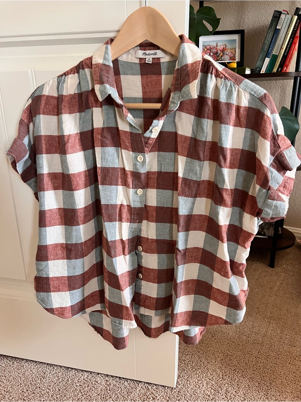 Madewell Cropped, Boxy Button down